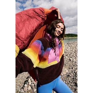 NWOT Free People Multicolor Hit the Slopes Jacket